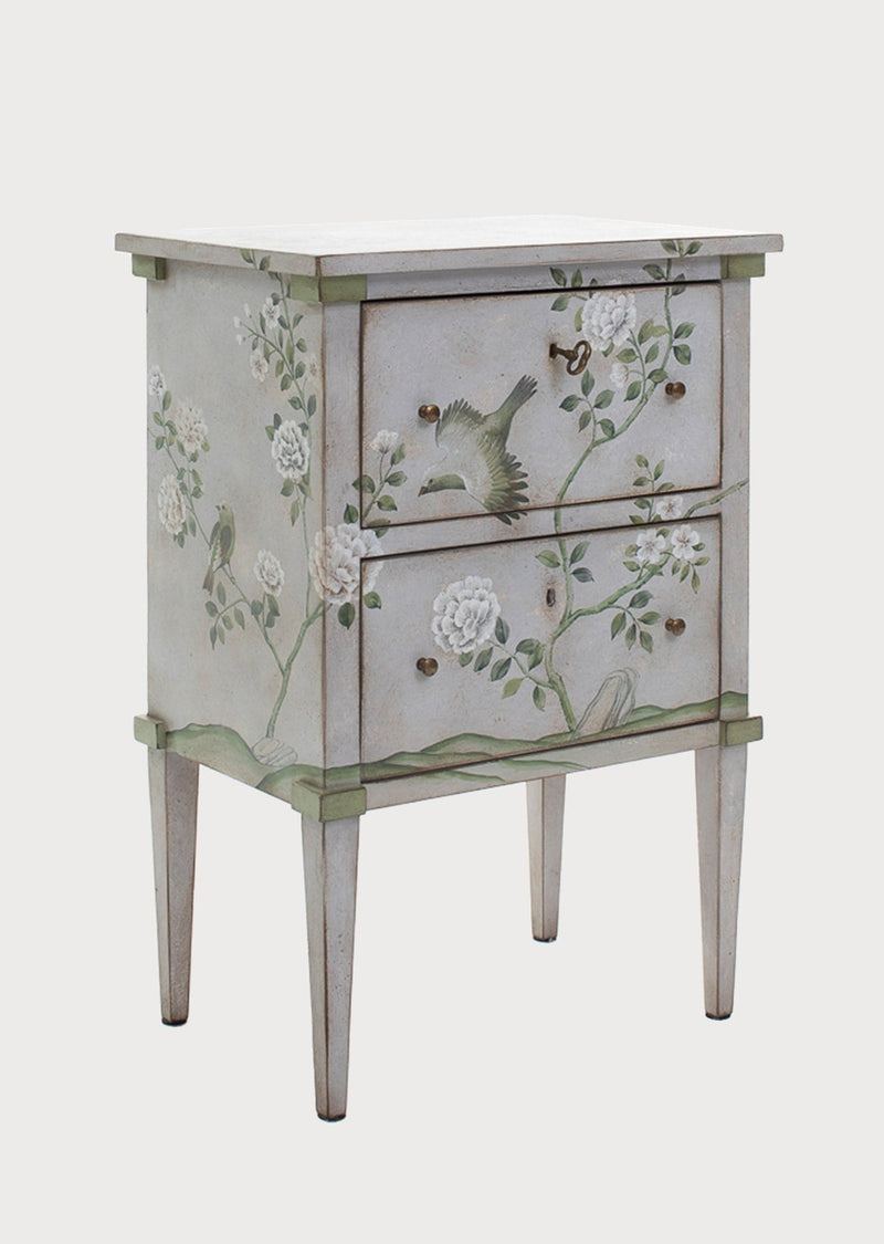 Lombardia Nightstand – Drawers Argento