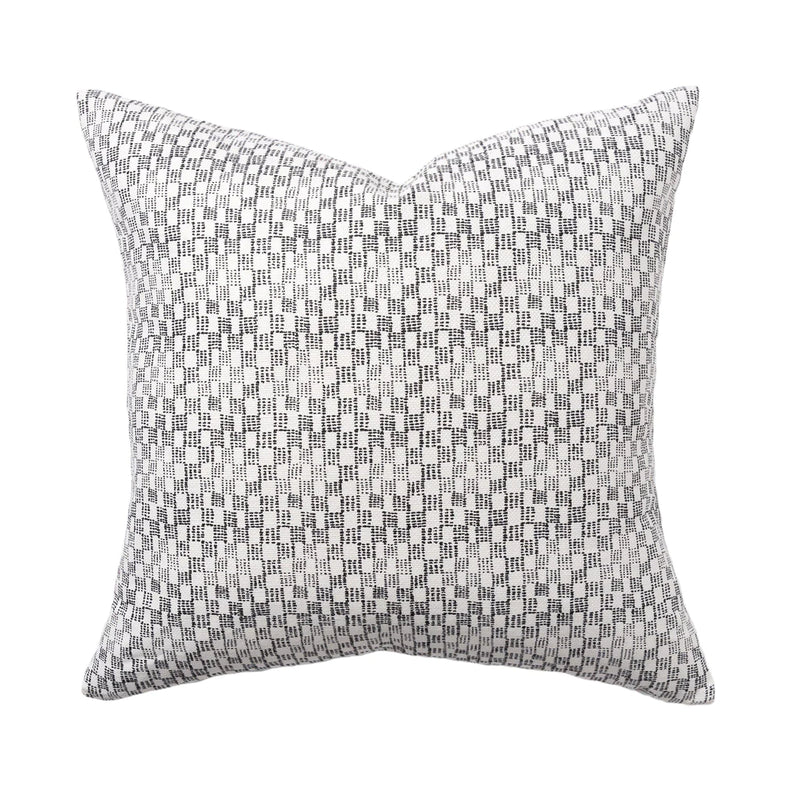 PILLOW IN BECK - BLACK ON OYSTER