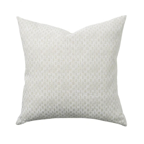 PILLOW IN BECK - WHITE ON NATURAL