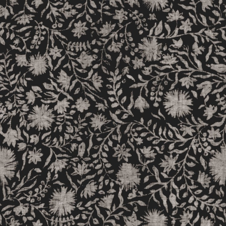 MADRAS FLORAL TYPE II - CHARCOAL