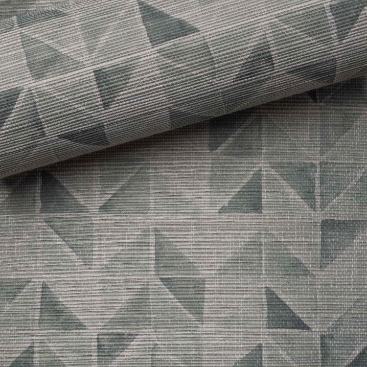 WATER CHEVRON GRASSCLOTH - CHARCOAL